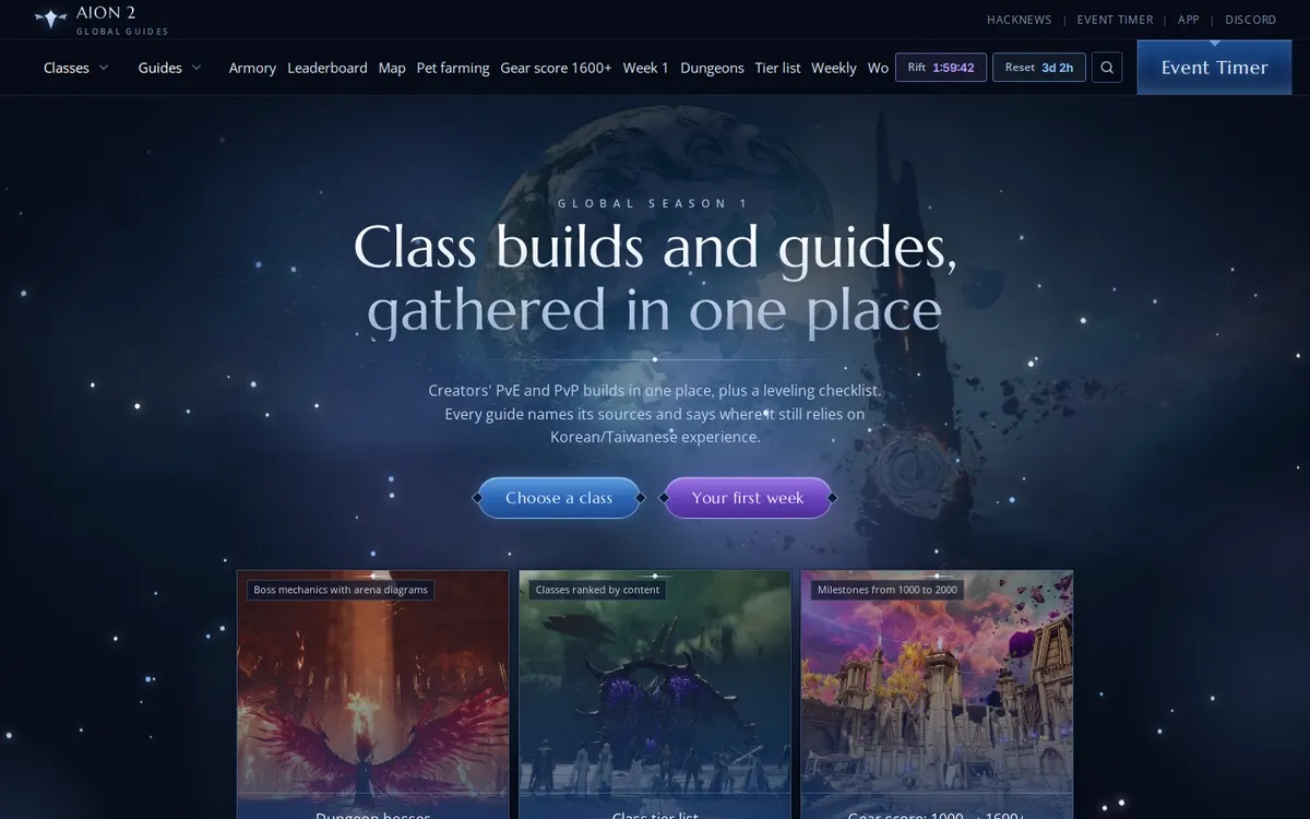 Guias de AION 2 feitos pelo Hackverso